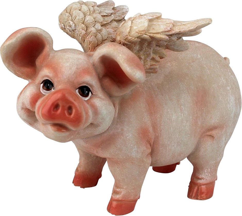 DESIGN TOSCANO Hog Heaven Flying Pigs Standing Statue