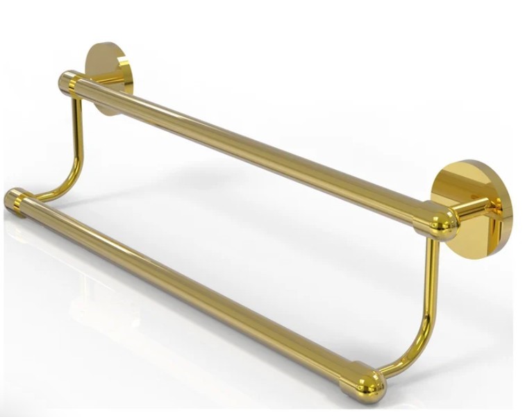2 x ALLIED BRASS Gold Polished Brass Double Towel Bar, 76.2cm. NB: Not boxe