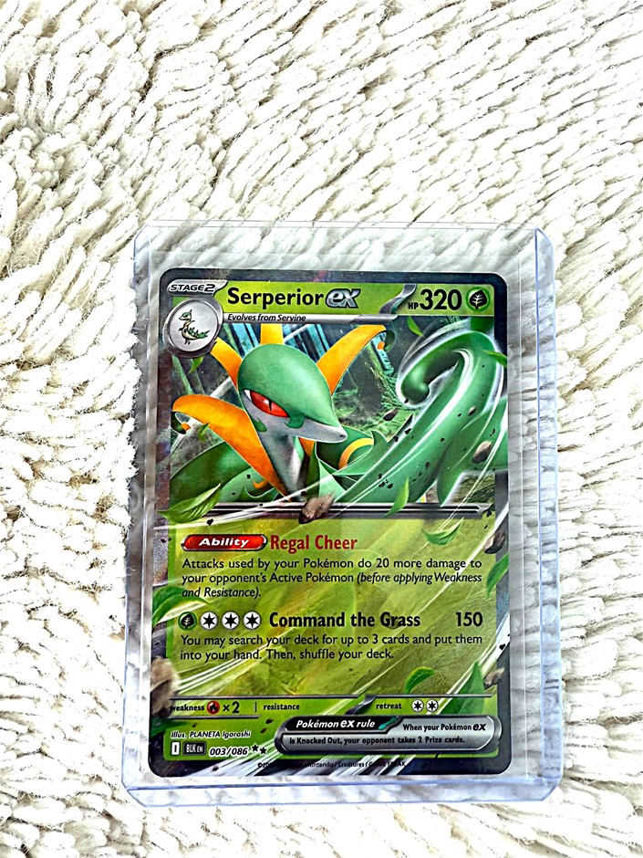 Japanese Serperior ex RR featuring striking artwork and collector appeal.