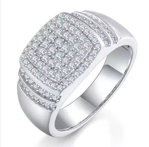 GRA Moissanite 925 sterling silver Ring -12US