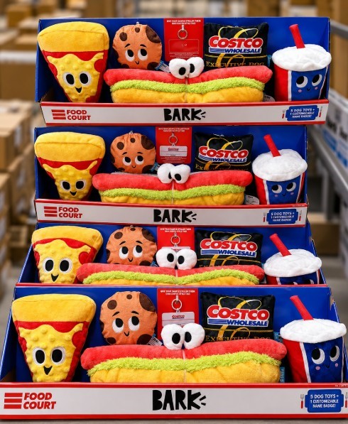 4x BARK Food Court Dog Toy Bundle, 5-count NB: dusty from storage