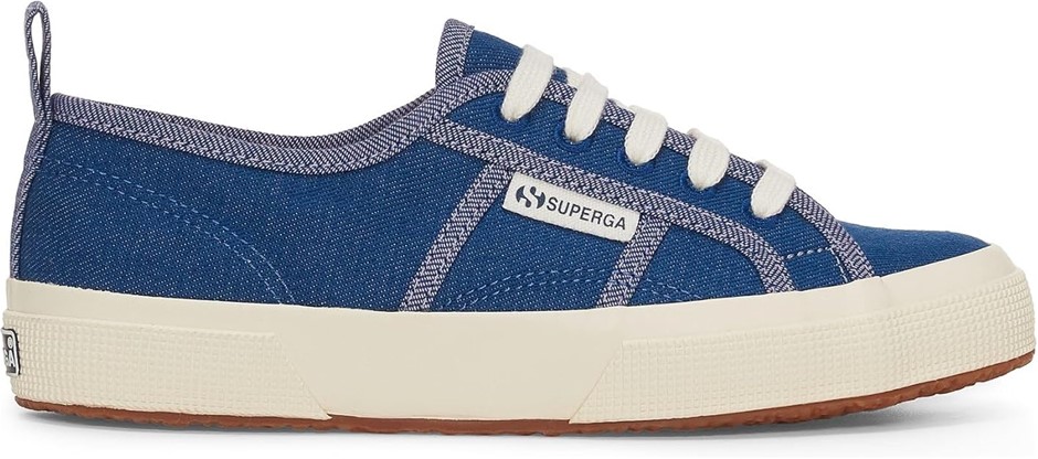 Superga Unisex Adult's 2750 Cotu Classic 2025 Sneaker, Reverse Denim Blue-V