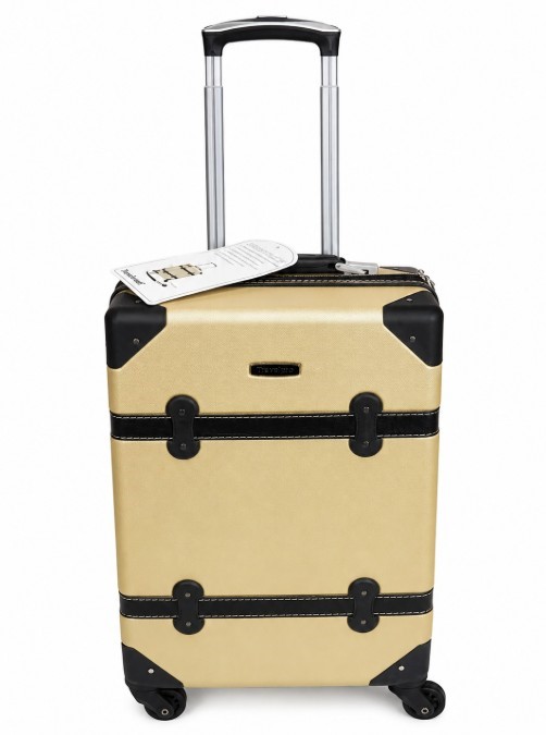 Rockland Stage Coach 20-inch Rolling Trunk, Champagne, 20-Inch, Stage Coach