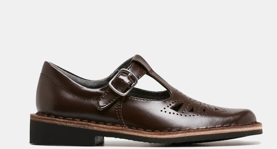 Harrisons Kid's Indiana Youth School Shoe, Brown Hi-Shine, UK4.5