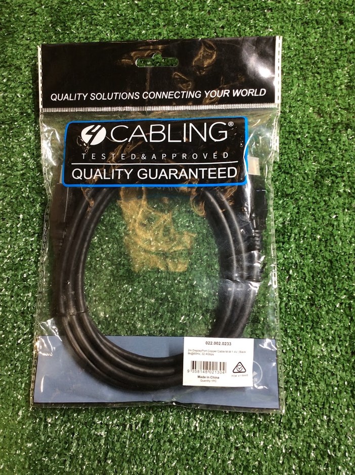 Cabling 2m DisplayPort Copper Cable M-M 1.4V 8K@60Hz 32.4Gbps-New