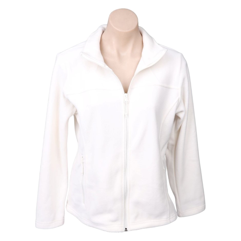 TUFF Women's Polar Fleece Jacket, Size L, White. Buyers Note - Discount Fr
