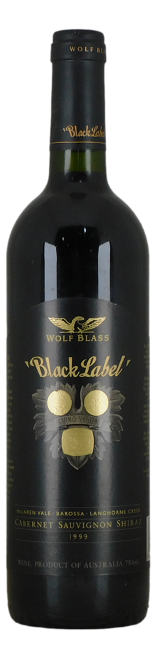 Wolf Blass Black Label Cabernet Shiraz 1999 (1x 750mL), SA.
