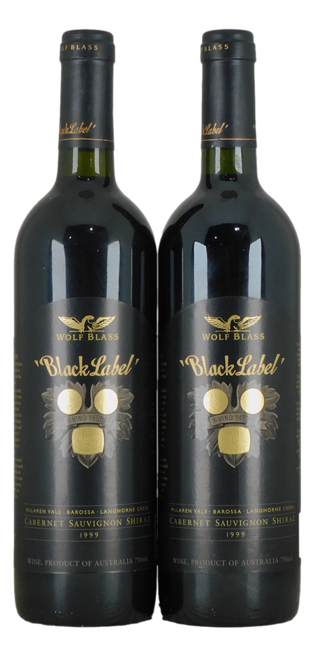 Wolf Blass Black Label Cabernet Shiraz 1999 (2x 750mL), SA.