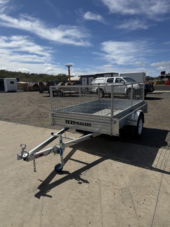 Galvanised Single Axle 8×5 Box Trailer with Cage(Unused)