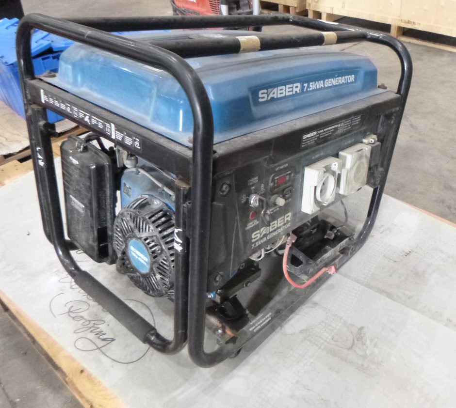 <p>Saber SABGEN7KBP 7.5KVA Mobile Petrol Generator</p>