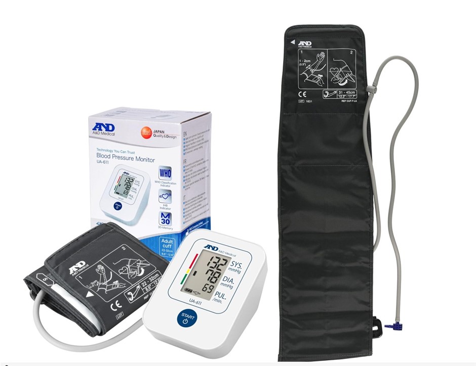 A&D Medical UA-611 Upper Arm Blood Pressure Monitor &  A&D Medical Large Bl