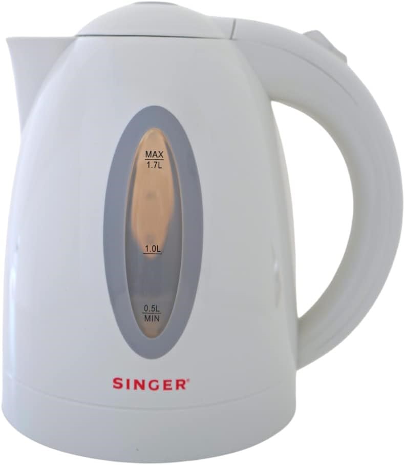 SINGER Plastic Kettle with Ketsol Controller, 1.7 litres Capacity. NB: No b