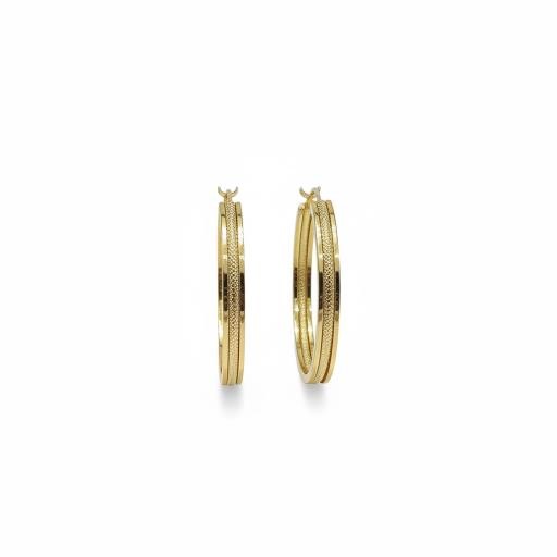 18K/Italy Yellow Gold Filled Earring -(stamped 18K/Italy)-Warranty Quality