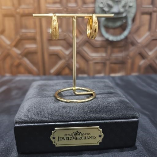 22K/Italy Gold Filled Earring -(stamped 22K/Italy)--Bonus Gift