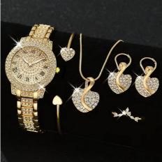 6-Piece Jewellery Set.Watch, Necklace, Bracelet, Ring & Earrings(with Box)