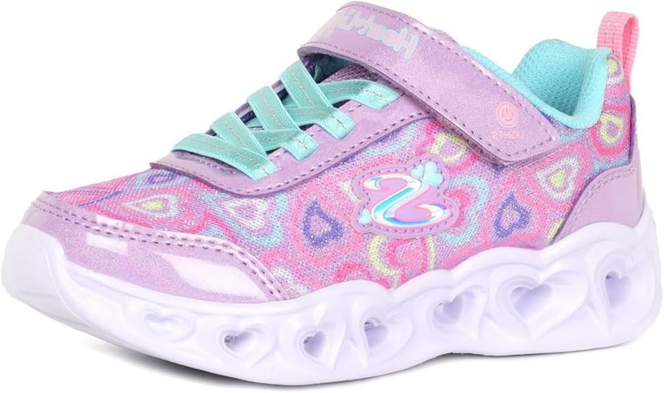 SKECHERS Girls' Boogie Love Light Up Sneaker, EU30/US13, 303257L/LVMT. NB:
