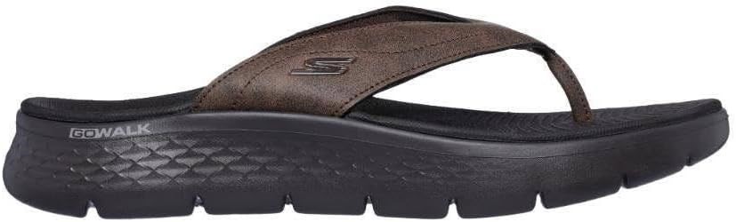 SKECHERS Men's GoWalk Flex Vallejo Sandals, Size US9, Brown/Black. NB: mino
