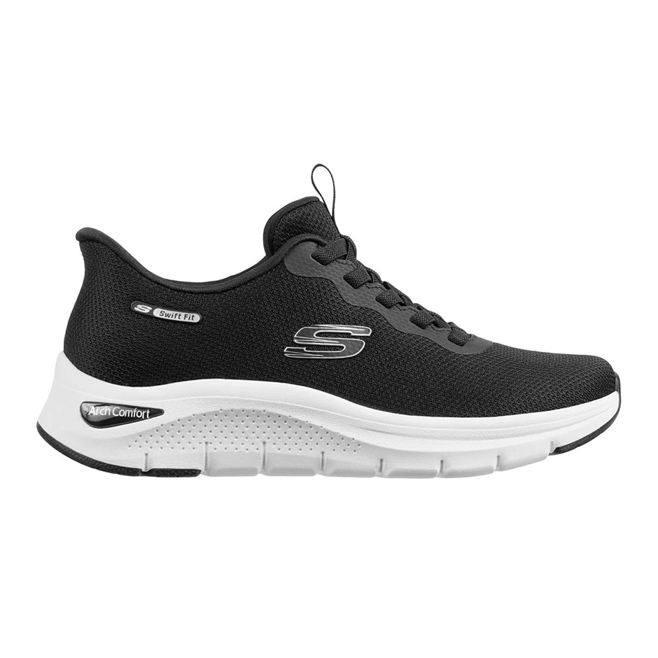 SKECHERS Women's Arch Comfy 2.0 Shoes, Size US7, Black (BKW), 179326CS. NB: