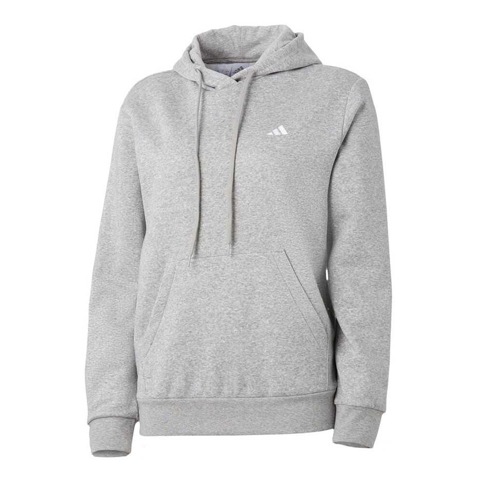 ADIDAS Women's SL FeelCozy Hoodie, Size AU 2XL, Cotton, Medium Grey Heather