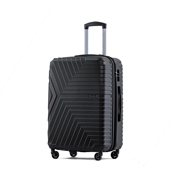 TOSCA Huston Hardside 80L Medium Luggage Trolleycase, Black. N.B: Minor use