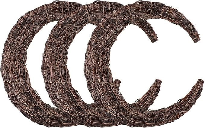 TEMFMY 3pk Moon Wreath, 35cm.