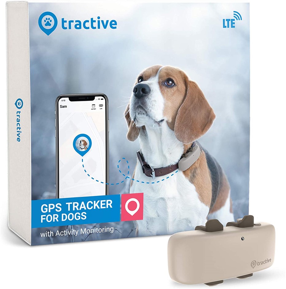 TRACTIVE GPS Dog 4 Tracker, Unlimited Range, Waterproof, Needs Subscription
