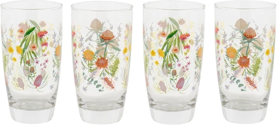 MAXWELL & WILLIAMS Royal Botanic Gardens Native Blooms Glass Tumbler, 400ML