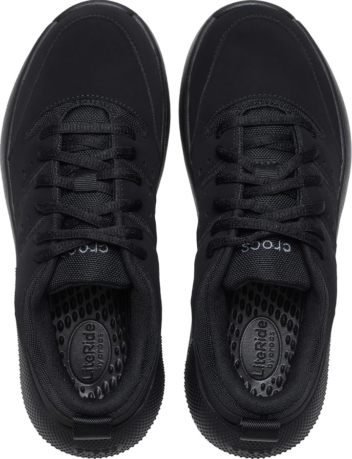 CROCS Womens On The Clock Work Sneaker with Triple Black, Size US 6/EU 36.5