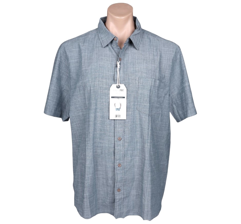 2 x TAILOR VINTAGE Men's Airotec S/S Shirt, Size 2XL, 98% Cotton, Insignia