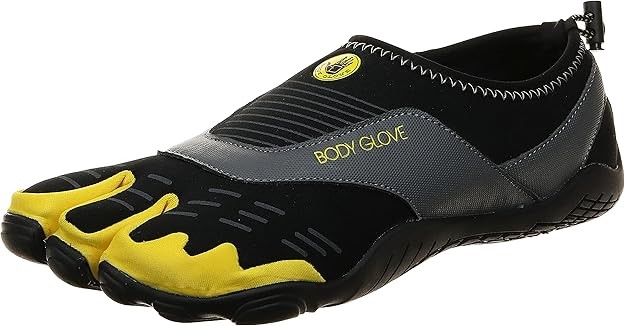 BODY GLOVE Men's 3T Barefoot Max Water Shoes, US12/ EU46, Black/Yellow. Bu