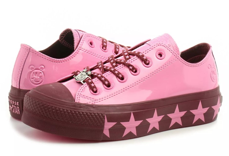 CONVERSE Womens Miley Cyrus x Chuck Taylor All Star Lift Ox, US6/EU36.5, Pi