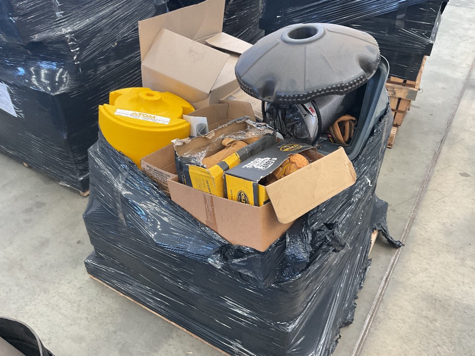 <p>Cleaning and Office Supplies and Oliver Work Boots Pallet Of</p>