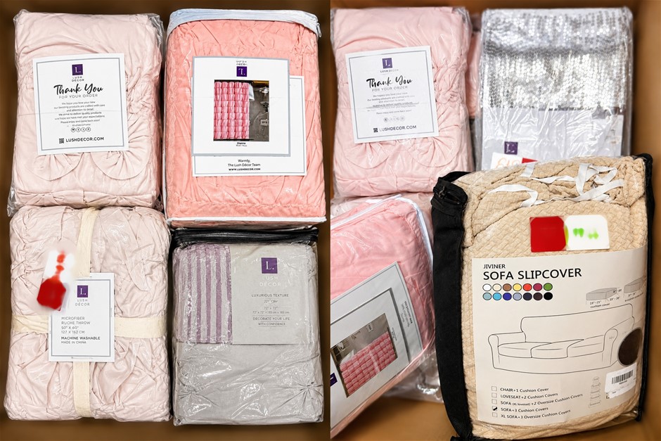 Box of Assorted Curtains from LUSH DECOR NB: photo as is