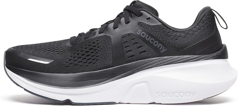Saucony Men's Guide 18 (4E) Sneaker, Black/White, US 7.5