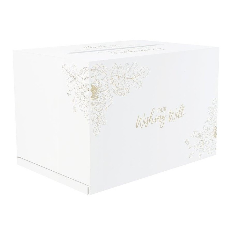 Wedding Wooden 30x20cm Wishing Well Decorative Card Box Engagement Decor Wh