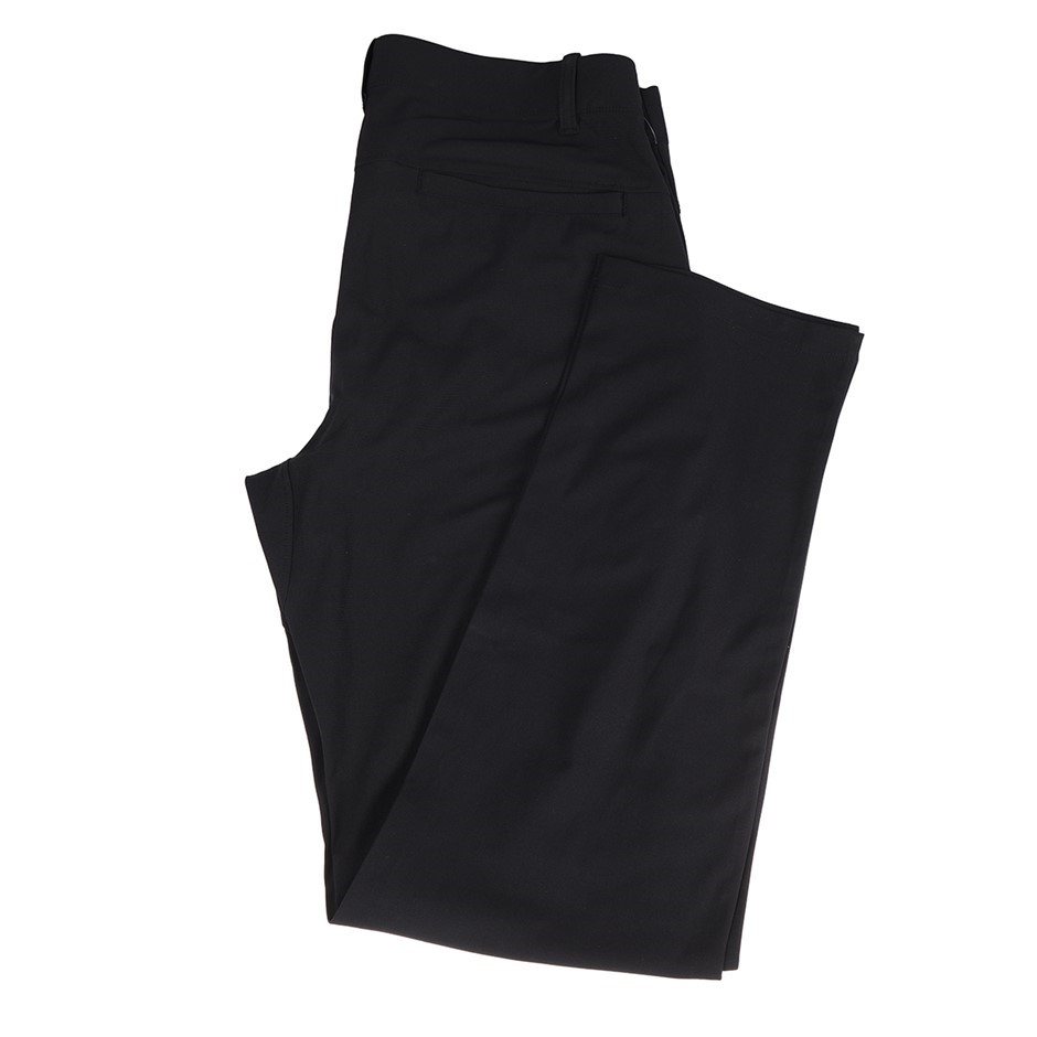 ROUGH DRESS Men's Stretch Pants, Size 30x32, 100% Polyester, Black.  Buyers