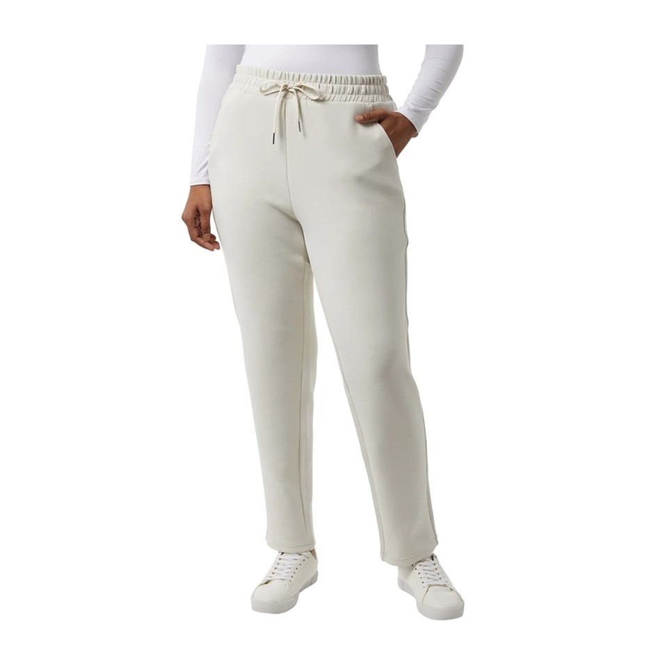 32DEGREES Women's Sueded Tech Pant, Size XL, 90% Polyester, Cream.  Buyers