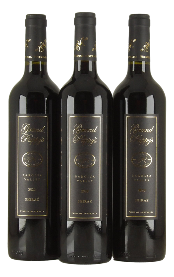 1847 Winery Grand Pappy Barossa Shiraz 2020 (3x 750mL).
