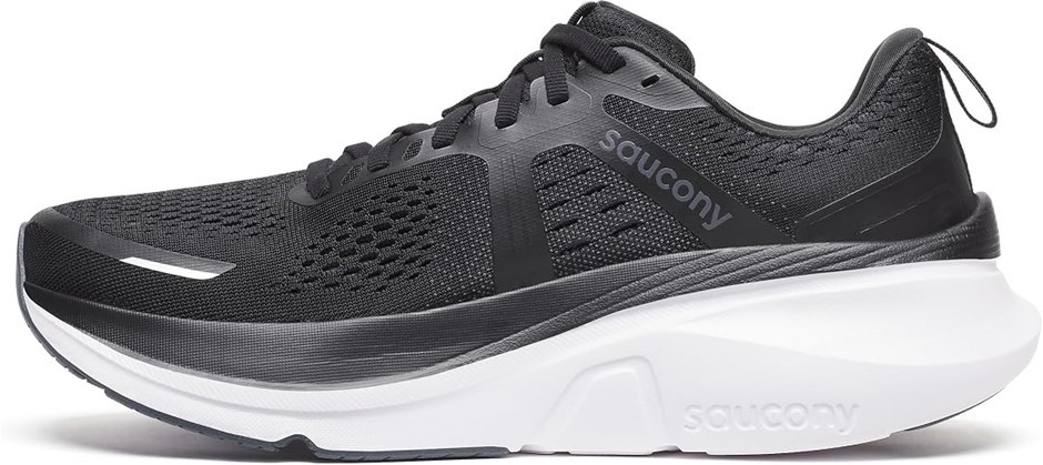 Saucony Men's Guide 18 (4E) Sneaker, Black/White, US 7.5