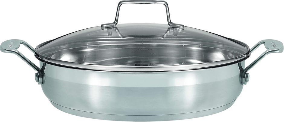SCANPAN Impact 28cm Chef Pan Stainless Steel.