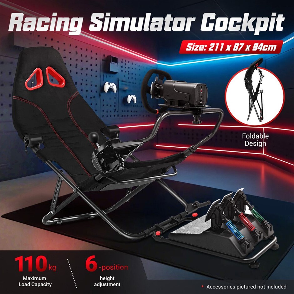 Racing Simulator Wheel Stand Adjustable Foldable Cockpit Xbox PS5 PS4 PC