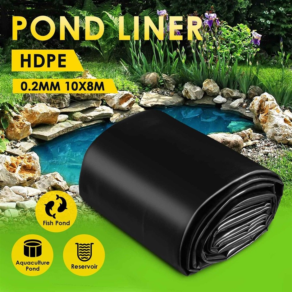 10x8m HDPE Pond Liner 0.2mm Fish Koi Pool Waterfall Garden Reservoir