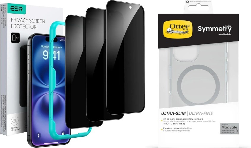 iPhone Case + Screen Protector Combo: 1 x ESR 3 Pack for iPhone 16/iPhone 1