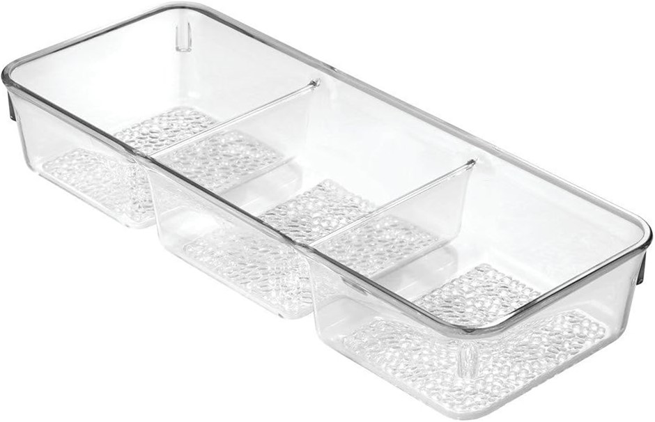 2 x InterDesign Rain Cosmetic Organizer Tray for Vanity Cabinet to Hold Mak