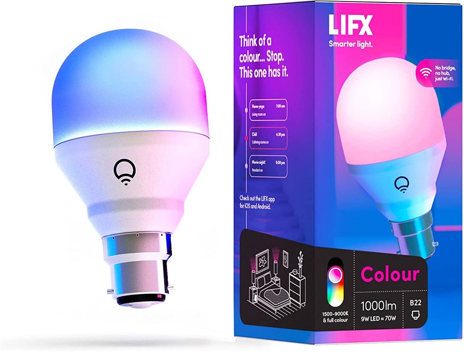 4 x LIFX Colour A60 1000 lumens [B22 Bayonet Cap], Billions of Colours and