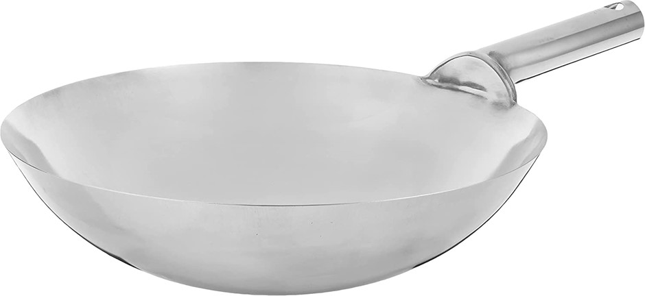 WINCO 16" Stainless Steel Wok With Welded Joint Handle NB: No box & with fe