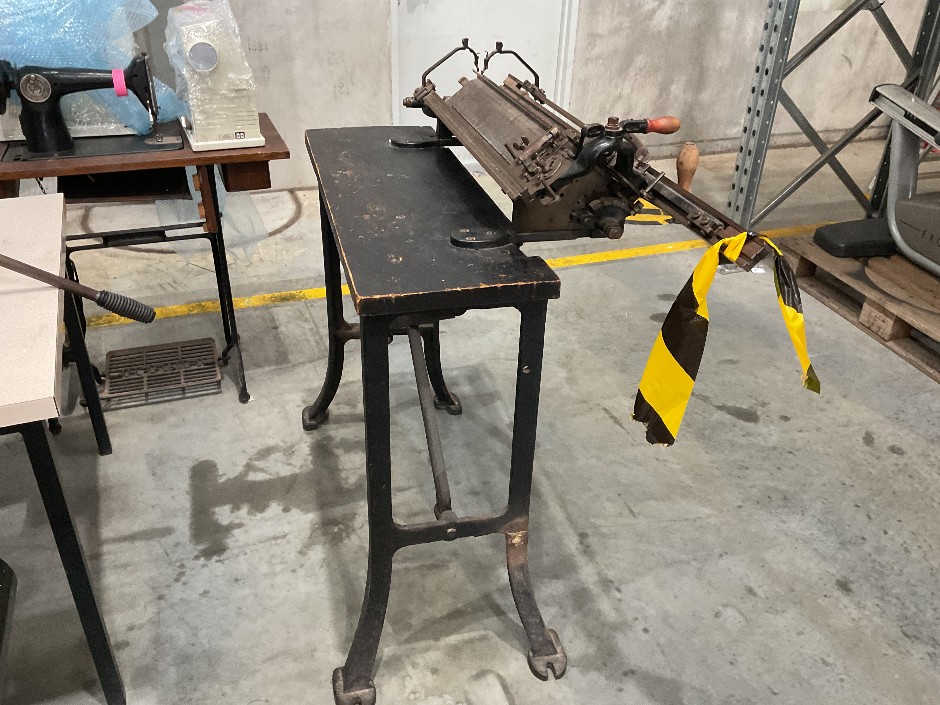 Vintage Industrial V Bed Hand Cranked Knitting Machine