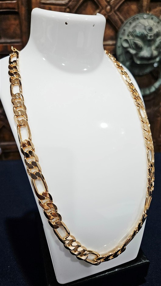 18K/Italy Stamped Rose Gold Filled Figaro Chain 50cm-8mm