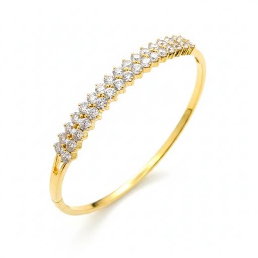 22k Stamped Yellow Gold Filled Bangle-60mm