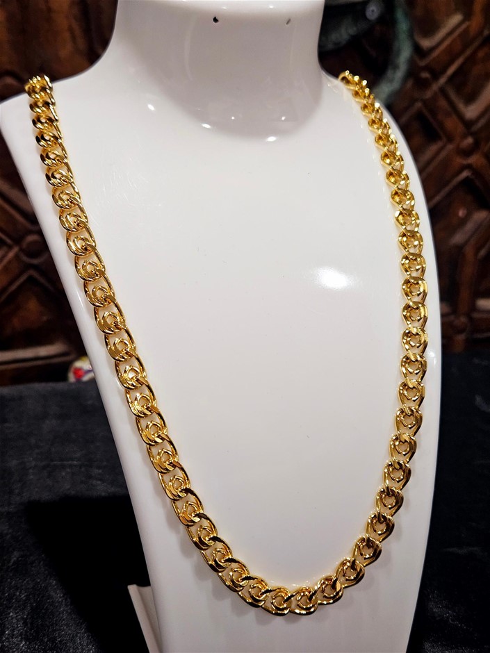 18k Italy Stamped Yellow Gold Filled Chain-Quality Guarantee-55cm